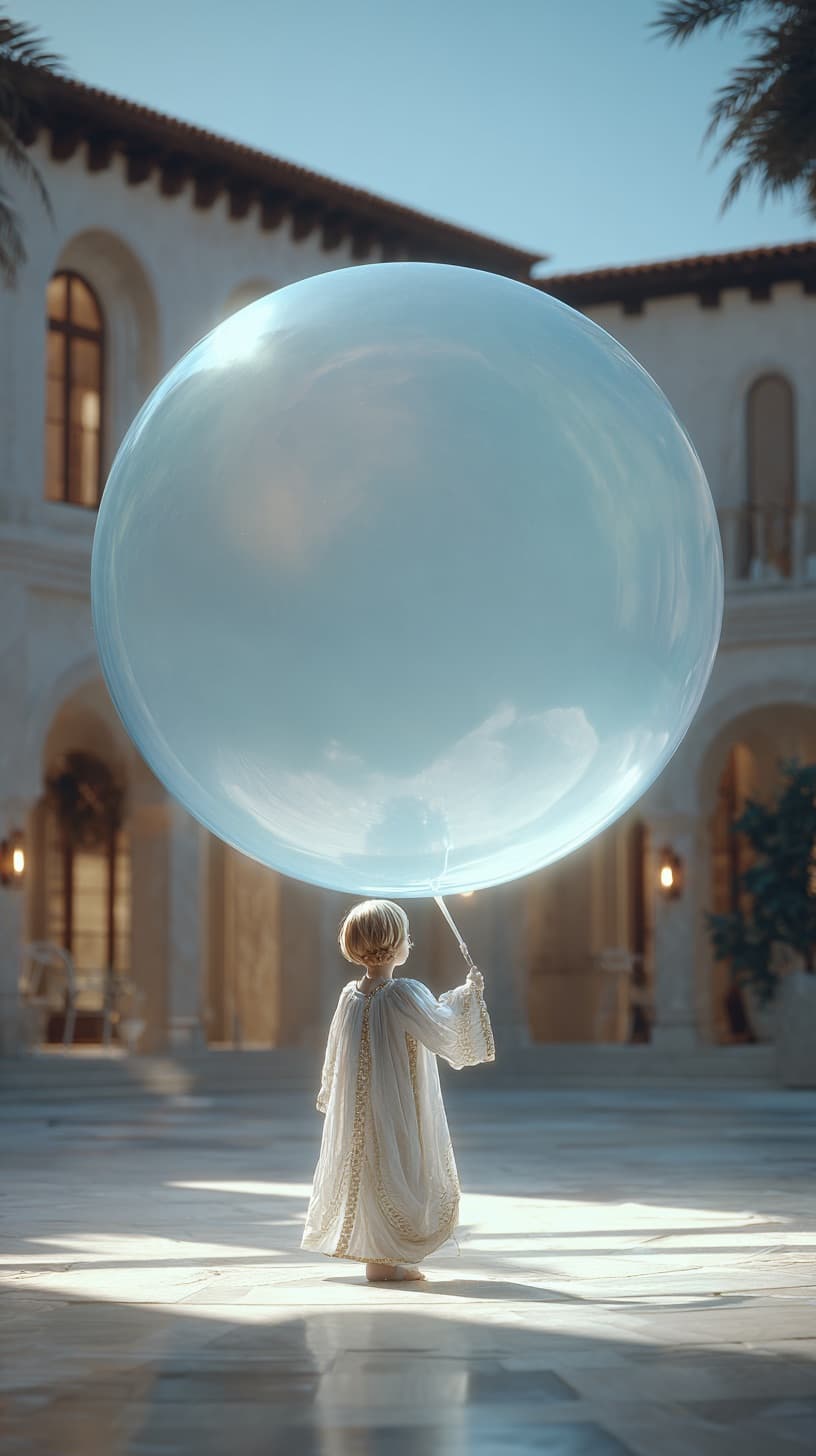 Dziecko z balonem nadziei - symbol nowego początku